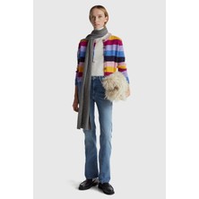 United Colors Of Benetton Mix Kadın / Kız KDN_%100 Yün Çizgili Shetland Hırka Model Kodu: 103ME5014902