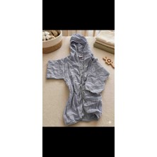 F. Acar Home Collection Kapüşonlu Müslin Bornoz Takımı Mqvi 1 ile 5 Yaş Arası