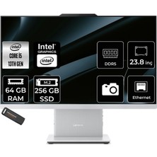 Lenovo Ideacentre 24IRH9 Intel Core I5 13420H 64GB 256GB SSD 23.8" Fhd 100Hz Fdos All In One Bilgisayar & Per4 USB Bellek F0HN0054TRP331