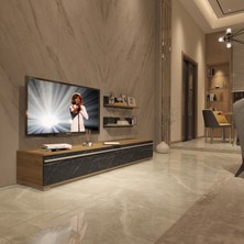 Decoraktiv Eko 4 Mdf Std Tv Ünitesi Tv Sehpası - Pera Siyah Mermer