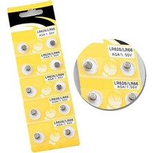 Krm Saat Pili - Düğme Pil 10LU Paket LR626-LR66 AG4-1.55V Krm