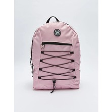 LC Waikiki Lcw Accessorıes Pembe Etiket Baskılı Süs Bağcıklı Kız Çocuk Sırt Çantası