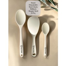 Multiamo Sert Uçlu Isıya Dayanıklı Yanmaz Yapışmaz Silikon Uzun Kısa Derin Kaşık 28 Cm-20 Cm/kısa Kaşık 22 cm