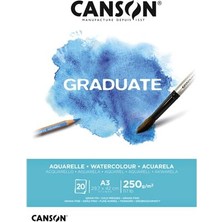 Canson A3 Sulu Boya Bloğu (Sulu Boya Resim Defteri) Graduate 20 Yaprak 250 Gram 400110375