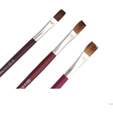 Samur 5'li Akrilik ve Yağlı Boya Fırça Seti, Düz Kesik, Akrilik Boya, Resim Fırça, Midilli Kılı-No:2-10