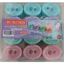 Rubenis Kalemtraş Pastel 4 Renkli Oval Çift Açacaklı Rkt-23 (12 Li Paket)