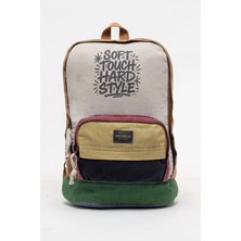 Kaff Fermuarlı Ön Cepli Design Salaş Unisex Vintage Kanvas Sırt Çantası -Moonvntg