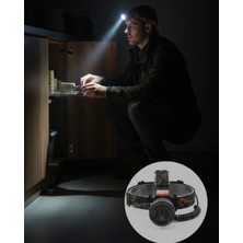 Krm USB Type C Şarjlı Sensörlü Kafa Lambası Uzun Ömürlü Batarya Krm