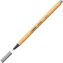 Stabilo Fineliner Point 88 İnce Keçe Uçlu Kalem 88 Point 0.4 Mm Sıcak Gri 88/93 (10 Lu Paket)