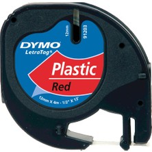 Dymo Letratag Plastik Şerit 12X4 Mt Kırmızı 91203 S0721630