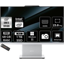 Lenovo Ideacentre 24IRH9 Intel Core I5 13420H 48GB 1tb SSD 23.8" Fhd 100Hz W11H All In One Bilgisayar & Per4 USB Bellek F0HN0054TRP373
