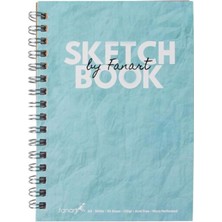  fanart academy sketch book eskiz çizim defteri 120 gr spiralli 50 yaprak a5 turkuaz