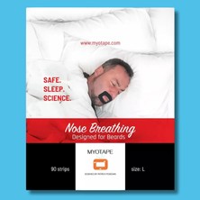 MyoTape Bıyıklı Erkekler Ağız Bandı Horlama Desteği Hipoalerjenik Ağız Kapama Uyku Bandı