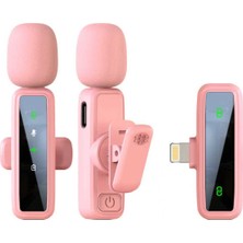 Zilvana Mivessa Kablosuz Pembe Yaka Mikrofonu 2'li Lightning Uyumlu Telefon Canlı Yayın Röportaj Kayıt