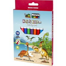  nova color keçeli kalem 12 renk set nc-871