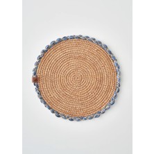 Bella Maison Santana Pamuklu Örgü Amerikan Servis Mavi (36 Cm)