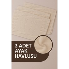 Isessia 3 Adet %100 Pamuk En Iyi Emici Ayak Havlusu : Konforlu Banyo Paspası 50X70CM Terra Kahve Bej