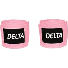 Delta Boks Kickbox Muay Thai Sanda El Bandajı 3,5 Metre x 2 Adet Pembe