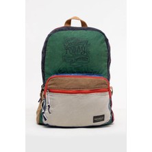 Kaff Fermuarlı Ön Cepli Design Salaş Unisex Vintage Kanvas Sırt Çantası -Sunshinevntg