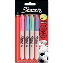 Sharpie 2065402 Permanent Fine Kalem Pastel Renkler 4 Lü
