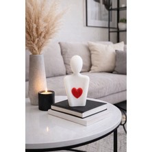 Siessa Studio Dekoratif Kalp Figürlü Minimal Heykel – Modern Masa Üstü Dekor
