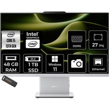 Lenovo Ideacentre 27IRH9 Intel Core I5 13420H 48GB 1tb SSD 27" Fhd W11P All In One Bilgisayar & Per4 USB Bellek F0HM0046TRP418