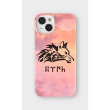 Karsu Design iPhone 13 Uyumlu Baskılı Şeffaf Telefon Kılıfı | Koleksiyon: Grey Wolf Turkish Symbol