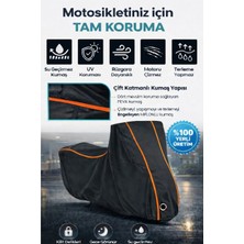 Autolion   Yuki Dirty Paws Offroad Topcaseli Siyah Turuncu-Dikişli Kilitli Motor Brandası,örtüsü