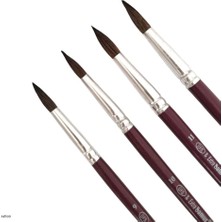 Samur 4'lü Sulu Boya, Akrilik Boya, Fırça Seti, Resim Fırça, Minyatür Midilli Kılı Sivri Uç-No:9-12