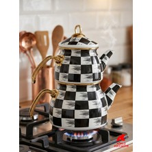 Köklü Züccaciye Emaye Çaydanlık