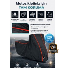 Autolion   Rks K-Light 250 Topcaseli Siyah-Kırmızı Dikişli Kilitli Motor Brandası,örtü