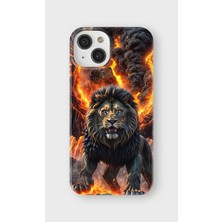 Karsu Design iPhone 15 Plus Uyumlu Baskılı Şeffaf Telefon Kılıfı | Koleksiyon: Majestic Lion