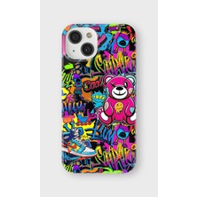 Karsu Design iPhone 14 Plus Uyumlu Baskılı Şeffaf Telefon Kılıfı | Koleksiyon: Grafitti Street Art
