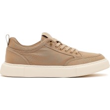Derimod Zero Erkek Bej Bağcıklı Kumaş Sneaker 26SFD69036F