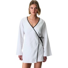 Penti Beyaz Mara Uzun Kollu Kaftan