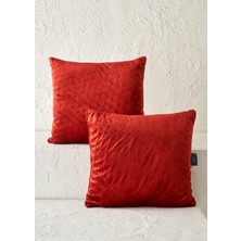 Bella Maison Rita 2'li Dekoratif Kırlent Seti Kırmızı (43X43 Cm)