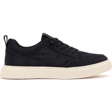 Derimod Zero Erkek Siyah Bağcıklı Kumaş Sneaker 26SFD69036F
