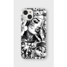 Karsu Design iPhone 14 Plus Uyumlu Baskılı Şeffaf Telefon Kılıfı | Koleksiyon: Drip Art