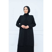 KMK Kombin Kadın Çiçek Işlemeli Şık Pantolonlu Tesettür Takım