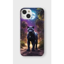 Karsu Design iPhone 14 Uyumlu Baskılı Şeffaf Telefon Kılıfı | Koleksiyon: Minimal Black Panther
