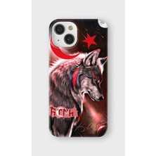 Karsu Design iPhone 13 Mini Uyumlu Baskılı Şeffaf Telefon Kılıfı | Koleksiyon: Göktürk Inscriptions