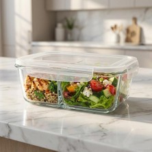 Selka Home Sofia 1120 Ml. 2 Bölmeli Cam Saklama Kabı