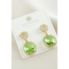 Bymiel Xuping Oval Zirkon Taşlı Lüks Çelik Küpe