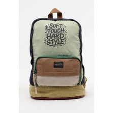 Kaff Fermuarlı Ön Cepli Design Salaş Unisex Vintage Kanvas Sırt Çantası -Moonvntg