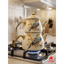 Köklü Züccaciye Emaye Çaydanlık