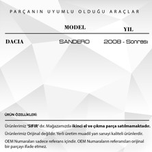 Dacia Sandero Için Arka Tampon Bağlantı Spotu - Sağ