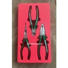 İzeltaş Izeltaş Pro 190MM Pense Seti Carbon Çelik Kargaburun Yankeski Nostalji Seri 3pcs