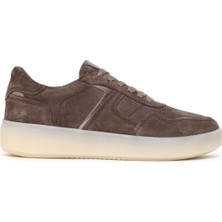 Derimod Kadın Vizon Bağcıklı Kalın Tabanlı Süet Deri Sneaker 26PFD511310
