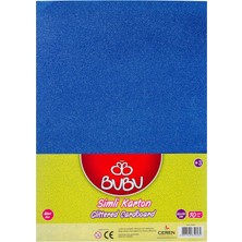  bu-bu simli fon karton 50x70cm mavi fk0009 (10 lu paket)