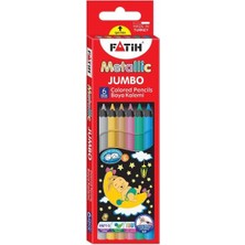 Fatih Jumbo Metalik Kuru Boya Kalemi 6'lı Set Renkli Kalemler Türkiye Menşeli 33360
